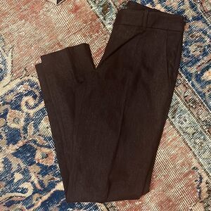 Theory Dark Plum Wool Trousers